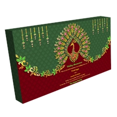 Wedding Announcement Gift Box Premium Silver 2 L Compartments